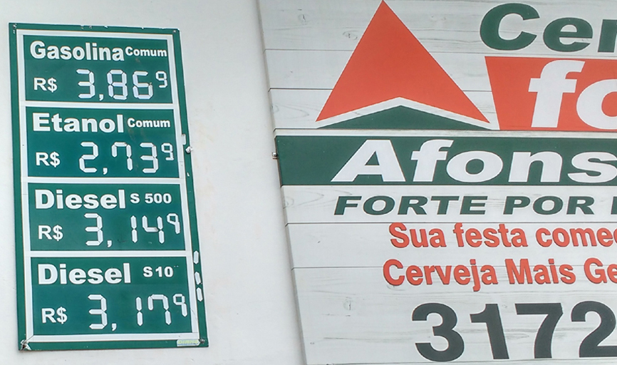 Vejam o preço dos combustível na cidade de Igarapava - SP