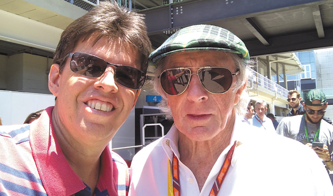 Com Jackie Stewart, tricampeão  da F1 em 1969/71/73
