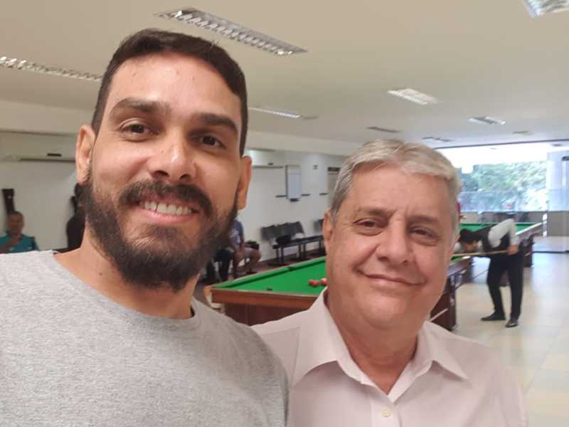 Antônio Rafael, o Toninho e Weslley, atual campeão mineiro de Snooker no Clube da CEF em Brasília