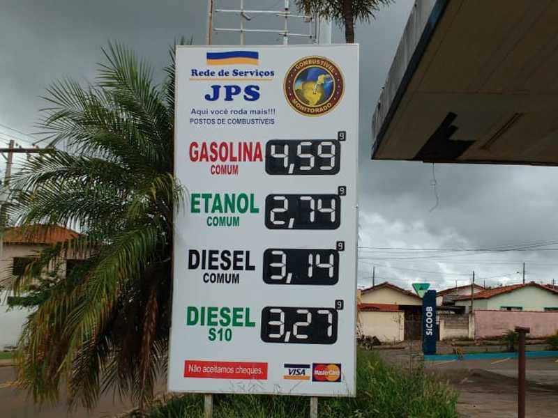 Posto JPS onde vende o preço mais barato do litro do Etanol e do Diesel em Paraíso