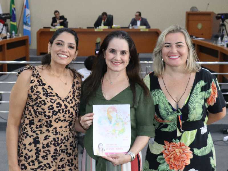 Vereadoras Dra. Laís, Cidinha Cerize e Dra. Daiane