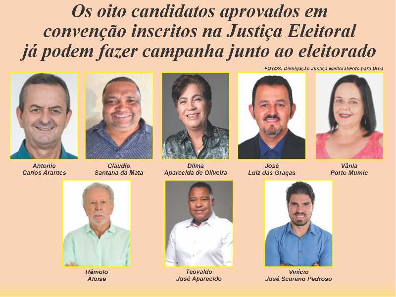 Os nove candidatos aprovados em convenção inscritos na Justiça Eleitoral já podem fazer campanha junto ao eleitorado
