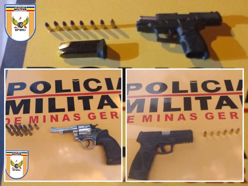 Armas encontradas nos veículos dos três acusados foram apreendidas junto com as munições e entregues às autoridades