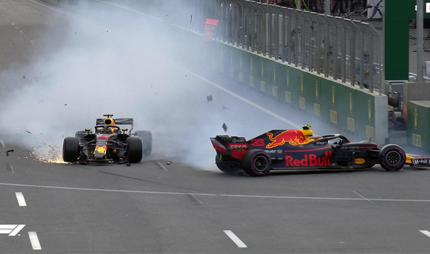 Nem Verstappen, nem Ricciardo. Os dois foram culpados pelo acidente em Baku